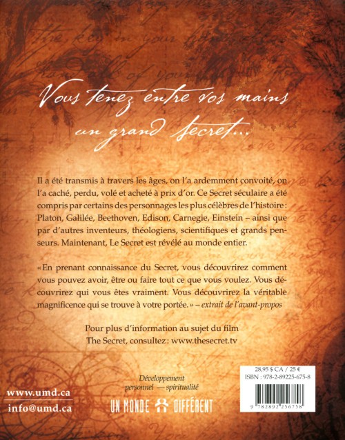 LE SECRET de Rhonda Byrne