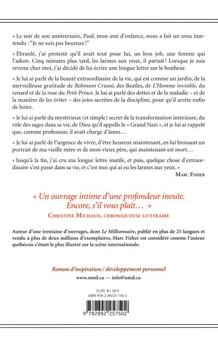 LETTRE A UN AMI MALHEUREUX - OCCASION