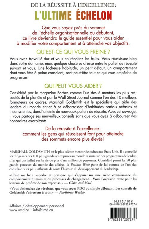 L'ULTIME ECHELON : DE LA REUSSITE A L'EXCELLENCE