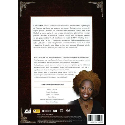 DVD - LES ENSEIGNANTS DU SECRET - VOLUME 1 - LISA NICHOLS + CD AUDIO