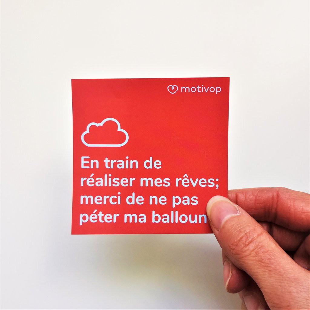 AUTOCOLLANT INSPIRANT EN TRAIN DE RÉALISER MES RÊVES ...