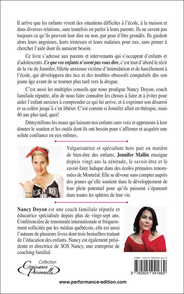 CE QUE VOS ENFANTS N'OSENT PAS VOUS DIRE