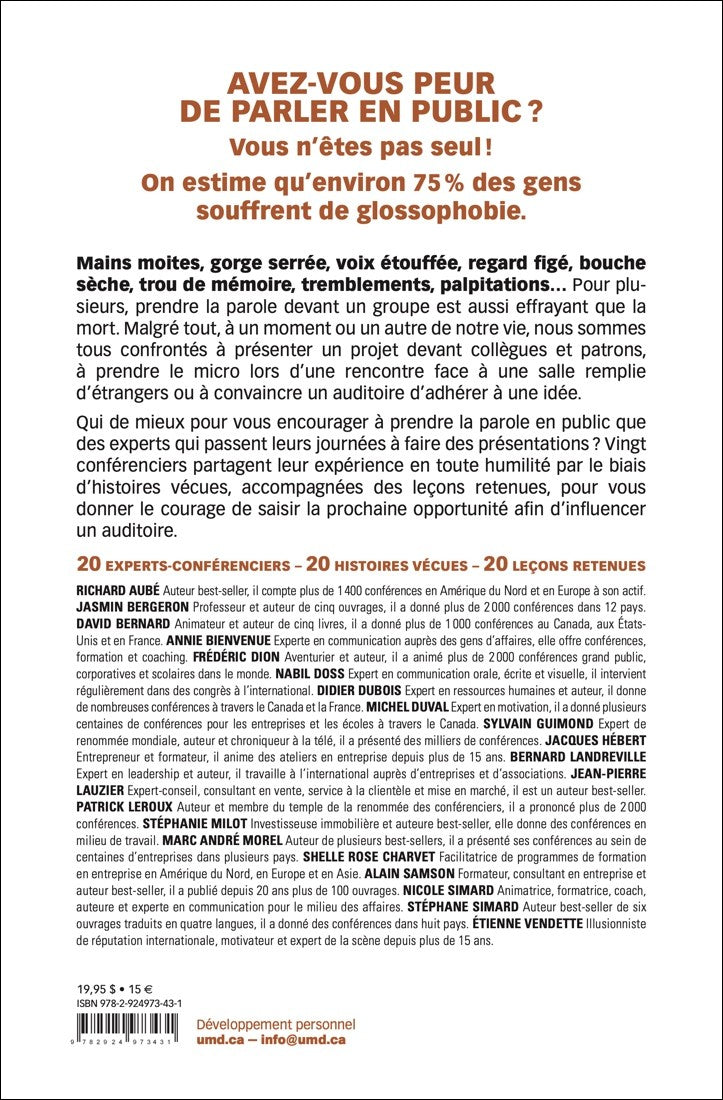 LE COURAGE DE PARLER EN PUBLIC