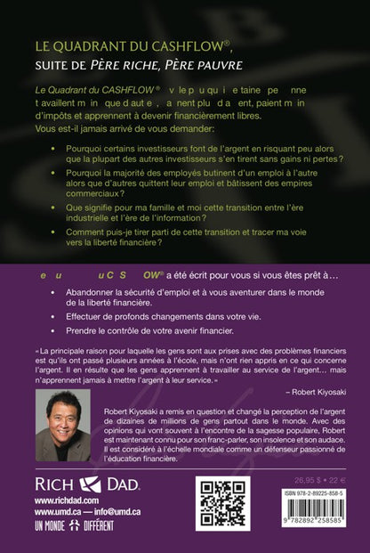 LE QUADRANT DU CASHFLOW - PERE RICHE PERE PAUVRE LA SUITE