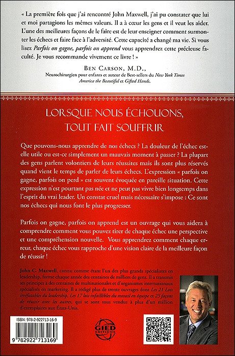 PARFOIS ON GAGNE PARFOIS ON APPREND