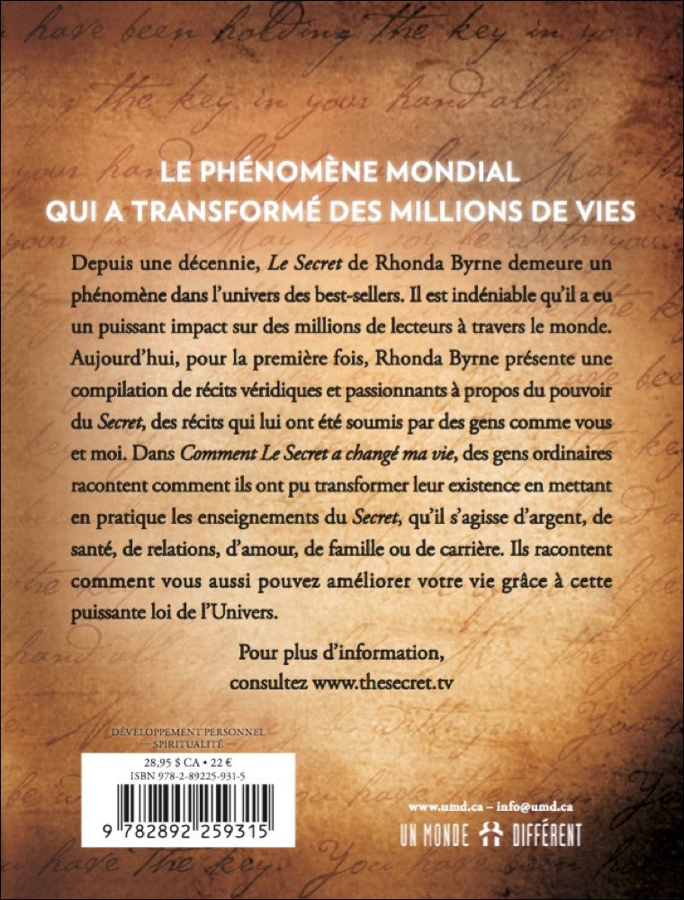 COMMENT LE SECRET A CHANGE MA VIE