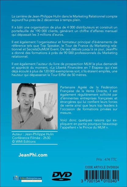 DVD LES 4 ÉTAPES DU SUCCÈS EN MARKETING RELATIONNEL - JEAN-PHILIPPE HULIN