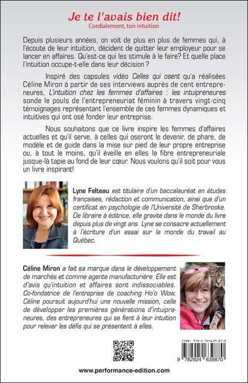 LES INTUIPRENEURES : L'INTUITION CHEZ LES FEMMES D'AFFAIRES