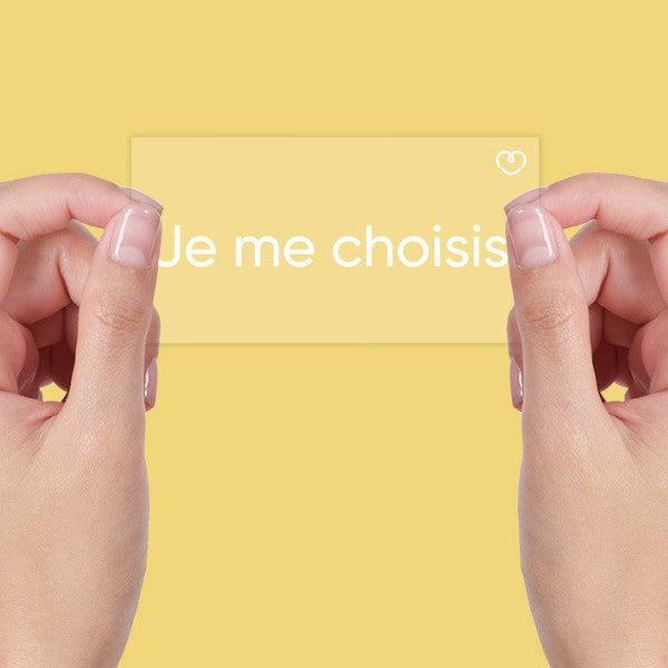 AUTOCOLLANT INSPIRANT STATIQUE JE ME CHOISIS