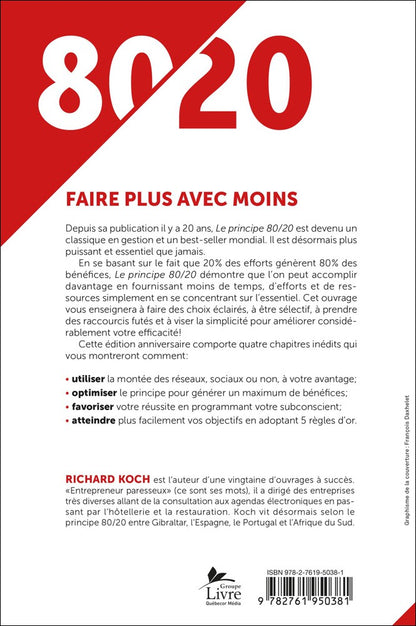 LE PRINCIPE 80/20