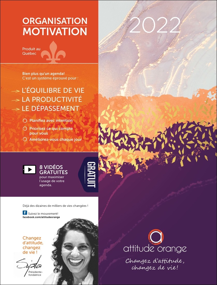 AGENDA 2022 ATTITUDE ORANGE - POCHE