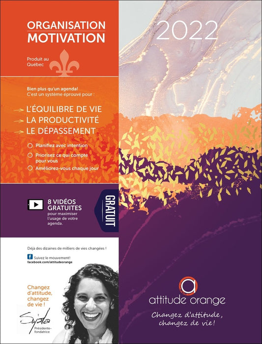 AGENDA 2022 ATTITUDE ORANGE - POCHE