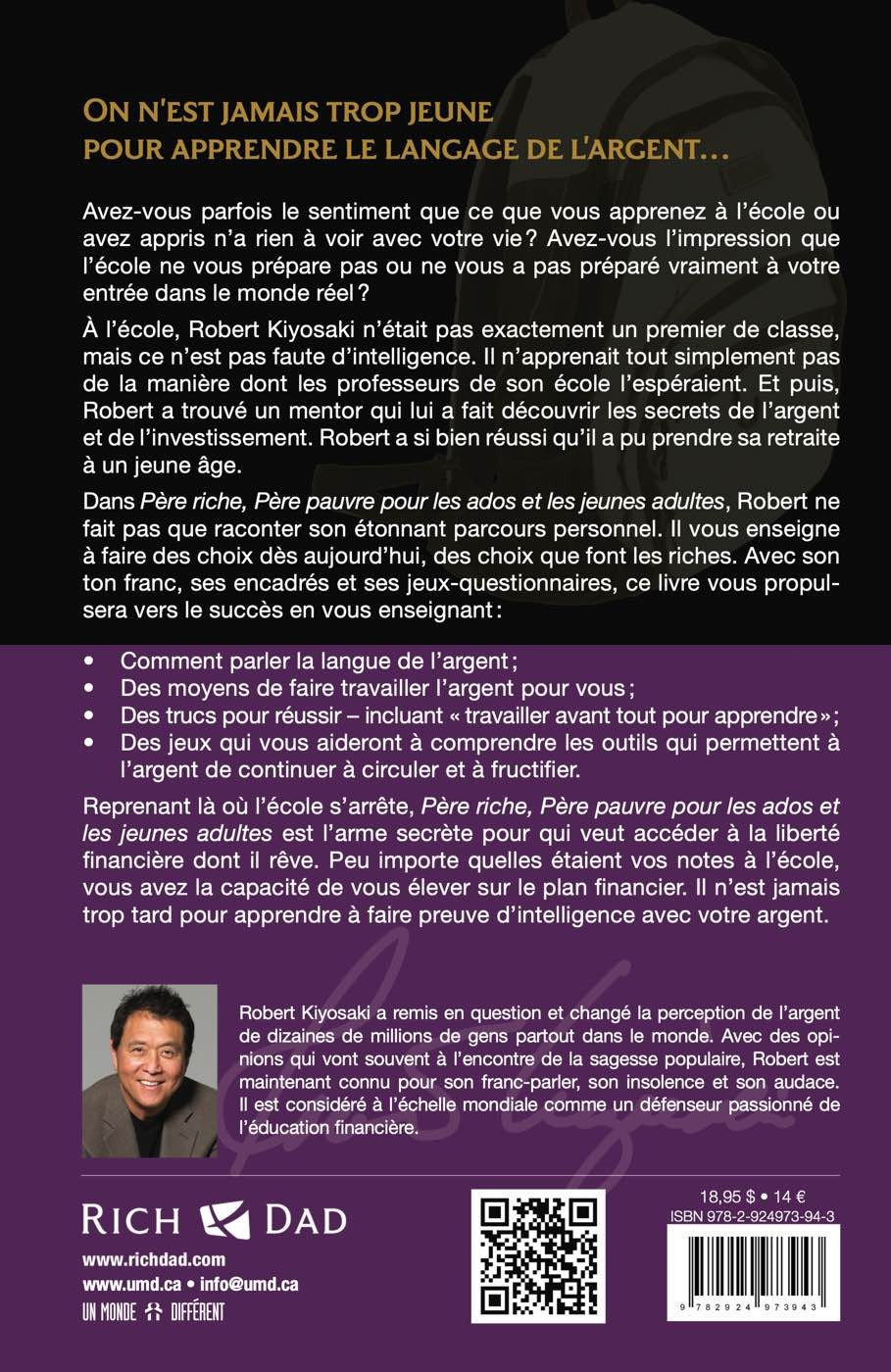 PÈRE RICHE, PÈRE PAUVRE POUR LES ADOS ET LES JEUNES ADULTES